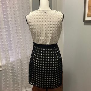 White and Black eyelet dress